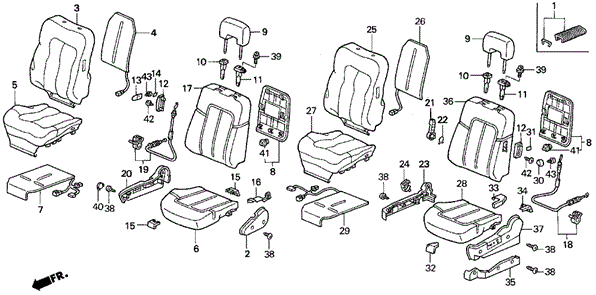 Front Seat (2) for 1998 Acura CL #0