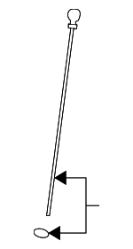 12577660 - Engine: Dipstick for Buick: Lucerne, Terraza | Chevrolet: Impala, Malibu, Monte Carlo, Uplander | Pontiac: G6, Montana | Saturn: Aura, Relay, Vue Image