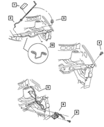 4860677AH - Body Sheet Metal Except Doors: Hood Prop Rod for Chrysler: Town &amp; Country, Voyager | Dodge: Caravan, Grand Caravan Image