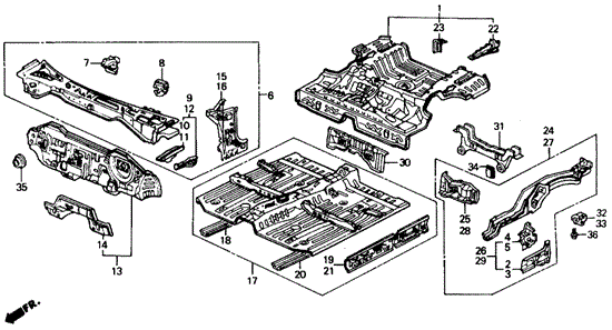 Dashboard - Floor for 1991 Honda Civic #0
