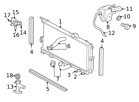 Radiator & Components for 2001 Chrysler PT Cruiser #0