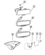 68306588AA - Glass: Mirror Cover for Dodge: Durango | Jeep: Grand Cherokee, Grand Cherokee WK Image