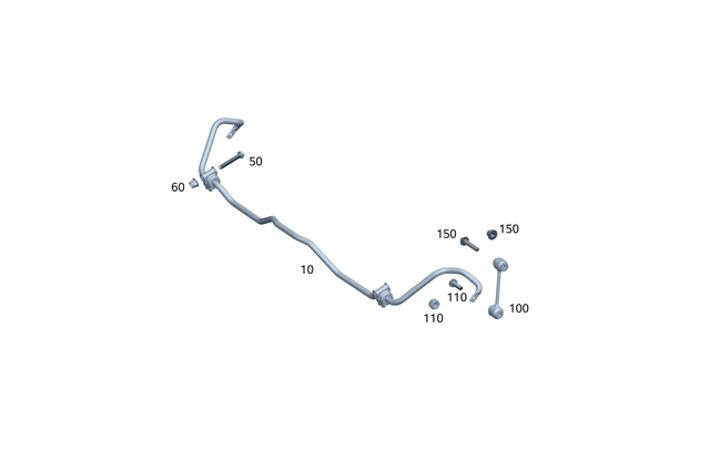 2233264100 - Suspension: Tubular Torsion Bar for Mercedes-Benz: 350SD, Maybach S580, Maybach S680, S500, S580, S580e Image image