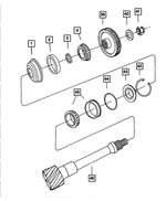 4531976 - Automatic Transaxle 4 Speed: Transfer Gear Shaft for Mopar Image