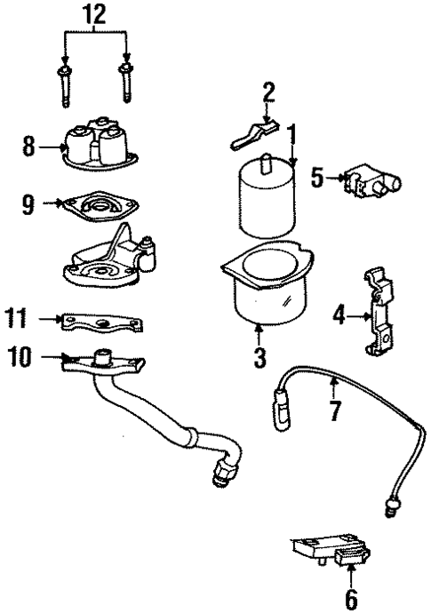 Emission Components for 1992 Pontiac Grand Am #0