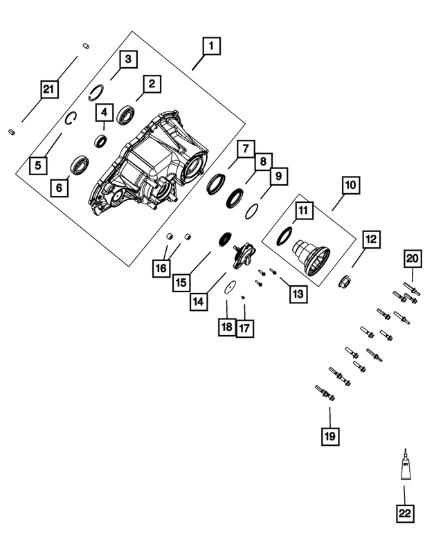 68071230AB - MP3023; 2 Speed Transfer Case: Rear Case Half for Mopar Image image