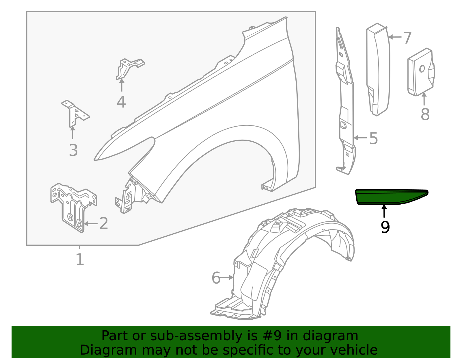 2025-2026 Lincoln Navigator Trim Molding SL7Z-16720-C | TascaParts.com
