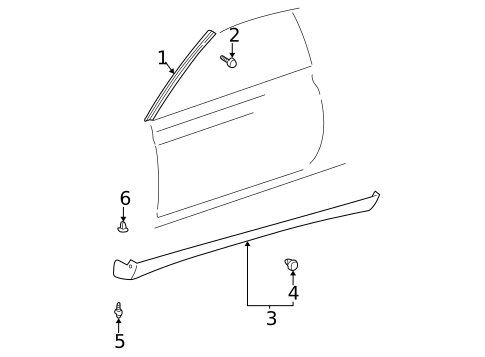 Exterior Trim - Pillars for 2000 Toyota Solara #0