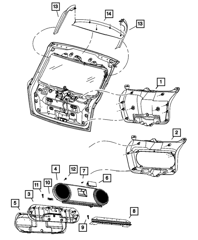 « YG71DKAAI – Interior Trim : Garnissage De Hayon Panneau pour Mopar Image »