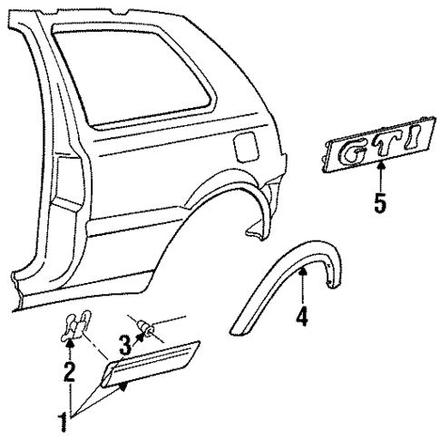Exterior Trim - Quarter Panel for 1995 Volkswagen Golf #0
