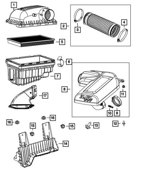 Air Cleaner for 2016 Ram 1500 #0