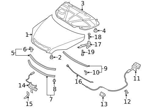 Hood & Components for 2005 Mazda 3 #0