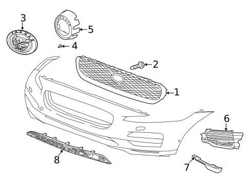 Grille & Components for 2021 Jaguar F-Pace #0