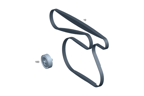 V-Belt, Belt Tightener, Sheave Pulley for 2024 Mercedes-Benz GLE350 #0