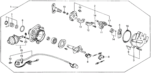 Distributor (Hitachi) for 1990 Honda Prelude #0