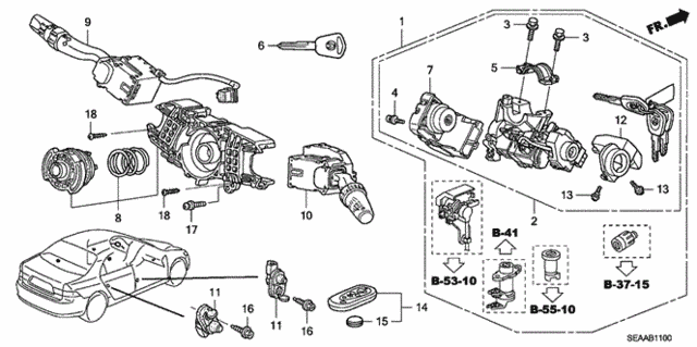 Combination Switch for 2008 Acura TSX #0