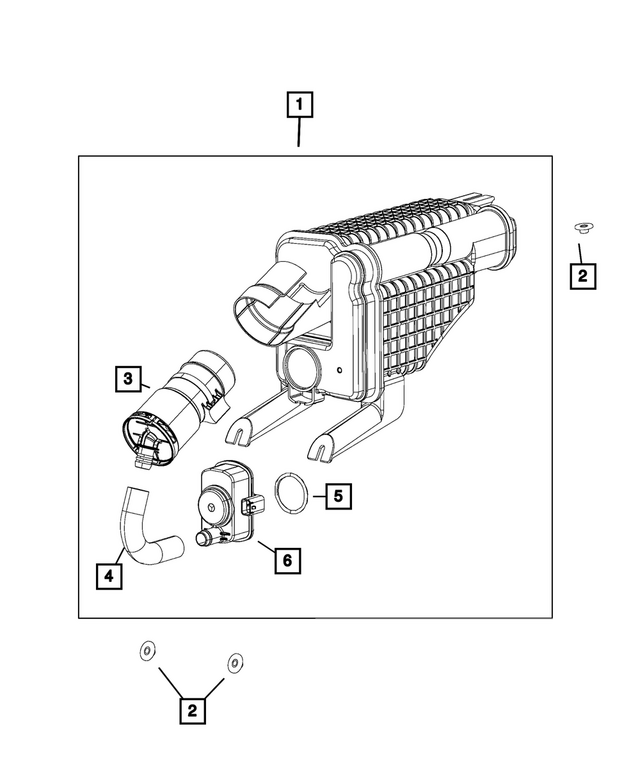 68684838AA - Emission Controls: Vapor Canister Assy for Mopar Image