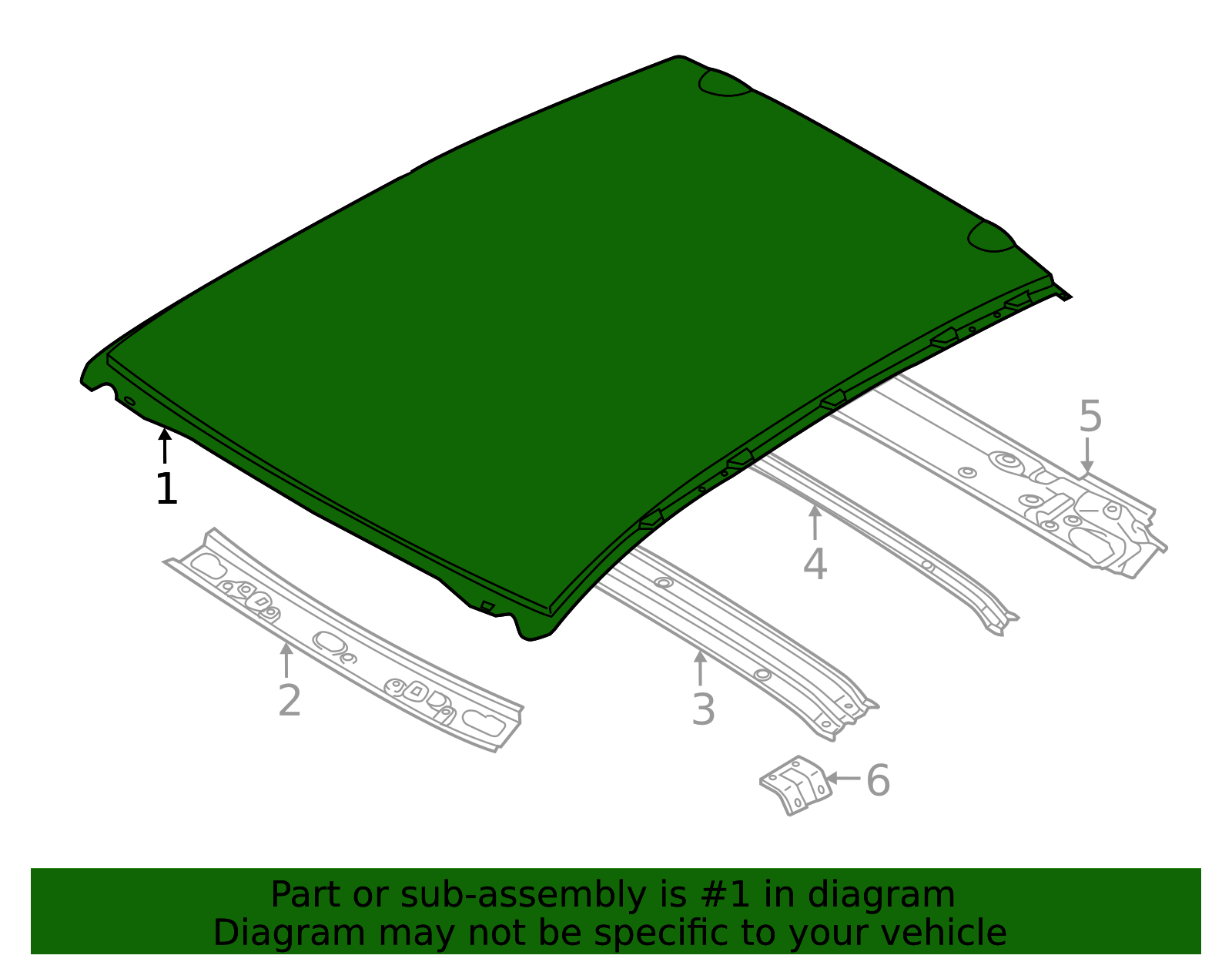 D6Y1-70-60X - Roof Panel 2011-2014 Mazda 2 | Mazda-Parts