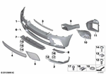 51112159276 - Retrofitting / Conversion / Accessories: Grill, Bumper, Center, Front, Upper for BMW Image