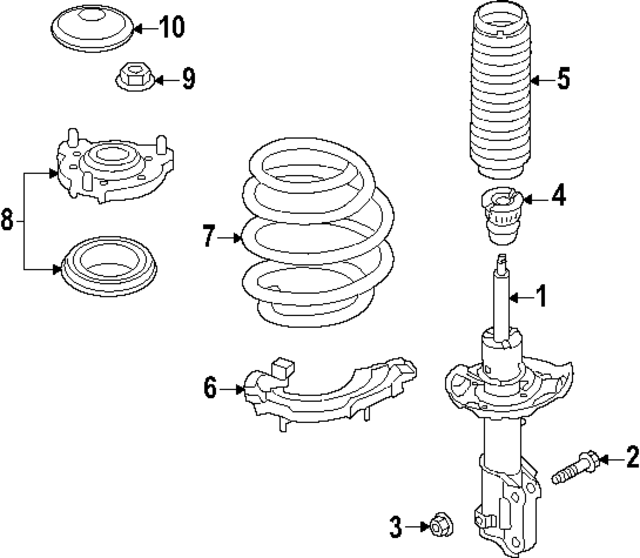 54650PI100 - : Strut for Hyundai Image