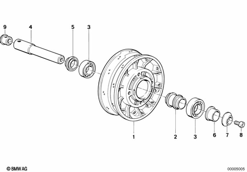 Wheels with Bearings for 1993 BMW-Motorrad R 100 GS #1