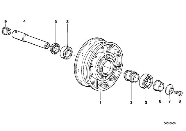 36311452722 - : Hub                       for BMW-Motorrad Image