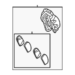 581104D600 - Brakes: Caliper Assembly for Kia: Sedona Image