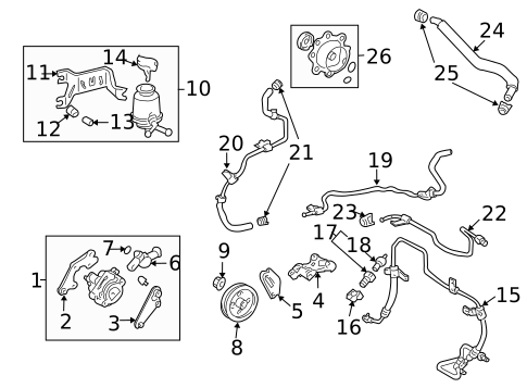 Pump & Hoses for 2007 Toyota Highlander #0
