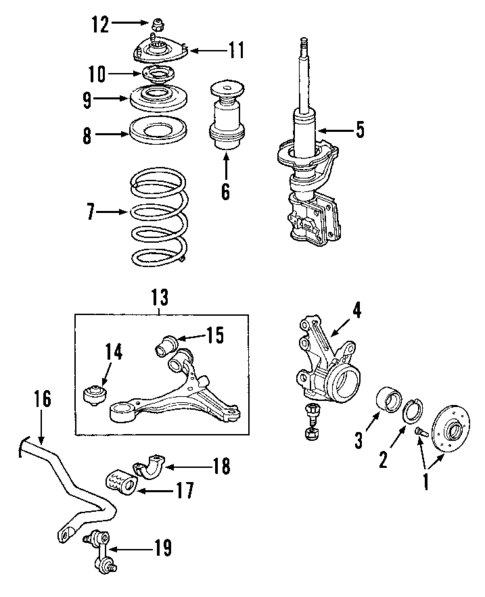 Front Suspension for 2003 Honda Civic #0