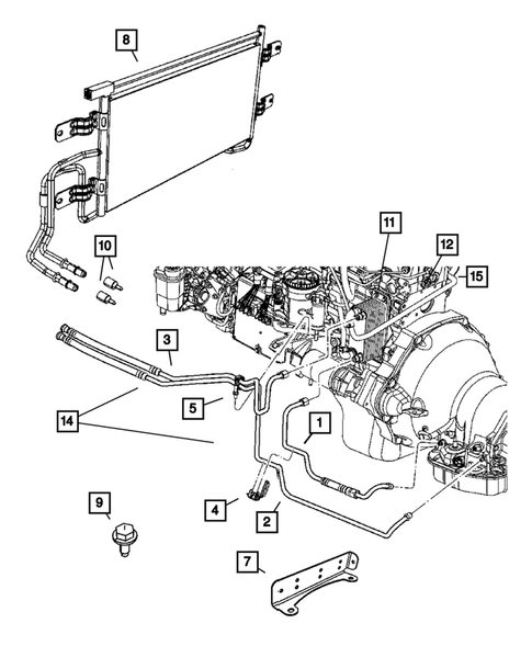Lines, Transmission Oil Cooler for 2007 Dodge Ram 2500 #0