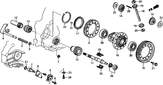 AT Differential for 1991 Honda Civic #0