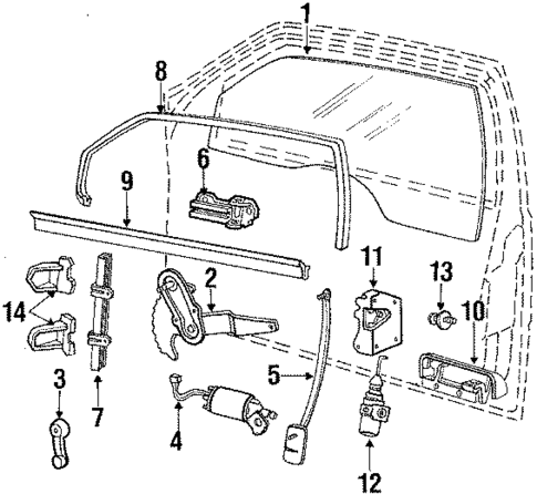 Front Door for 1984 Ford Tempo #0