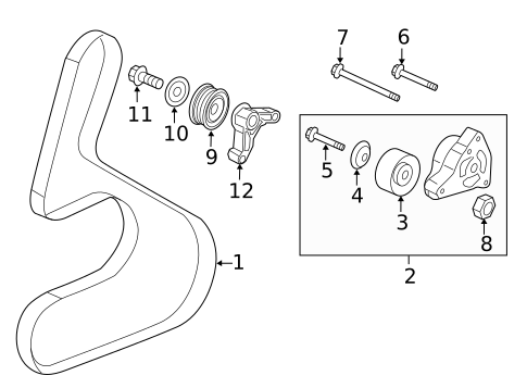 Belts & Pulleys for 2014 Honda CR-V #0