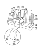SQ321K5AA - Interior Trim: Front Seat Cushion, Center for Mopar Image