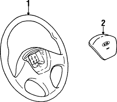 Steering Wheel & Trim for 1995 Kia Sportage #0