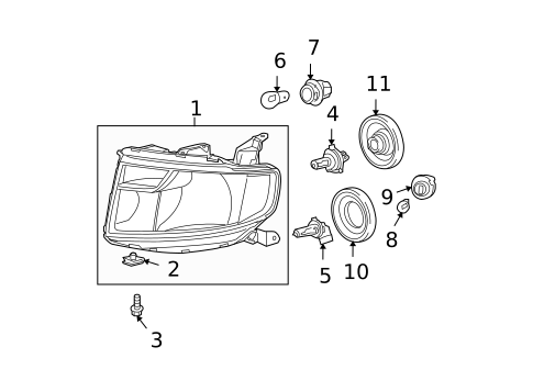 Headlamp Components for 2010 Honda Element #0