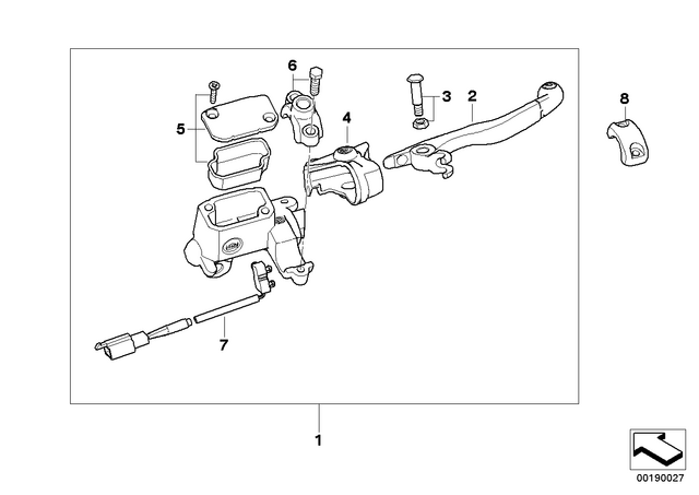 32727712879 - : Pipe Clamp Right for BMW-Motorrad Image