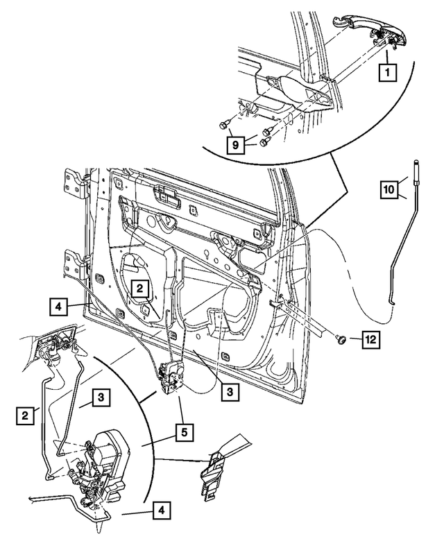 « WC81TZZAH – Doors and Related Parts : Extérieure De Porte Poignee, Côté Gauche pour Mopar Image »