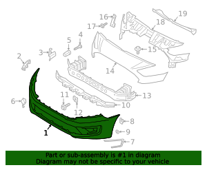 2019-2023 Ford Transit Connect Bumper Cover KT1Z-17757-SL | OEM Parts ...