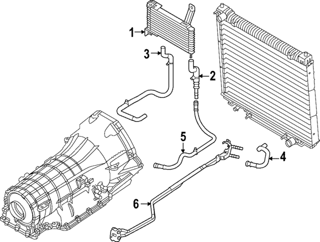 LC2Z7R081C - Cooling System: Tube Assembly for Ford: E-350 Super Duty, E-450 Super Duty Image