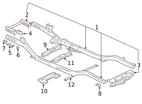 Frame & Components for 2009 GMC Envoy #0