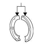 5086930AC - Brakes: Park Brake Shoes for Mopar Image