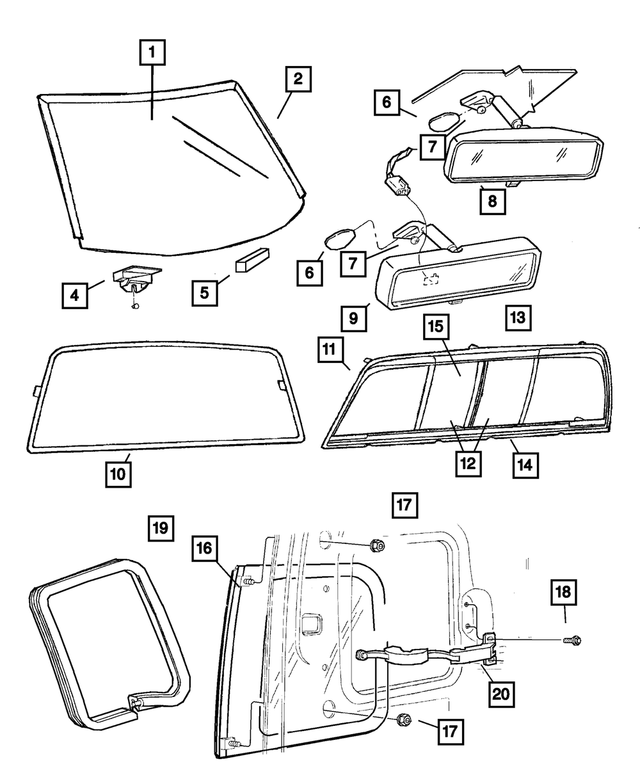 55275388AC - Body Sheet Metal Except Doors: Windshield Spacer for Mopar Image image