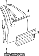 YL7Z7820910AA - Body: Edge Guard for Lincoln: Navigator Image