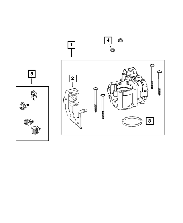 68568421AA - Fuel and Accelerator Pedal: Throttle Body for Mopar Image