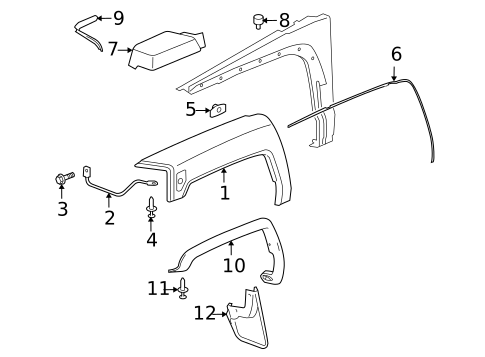Exterior Trim - Fender for 2010 Hummer H3 #0