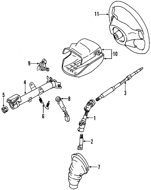 Steering Column for 2002 Toyota Celica #0
