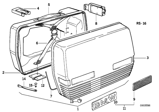 63141239457 - : Side Reflector Front - Red for BMW-Motorrad Image