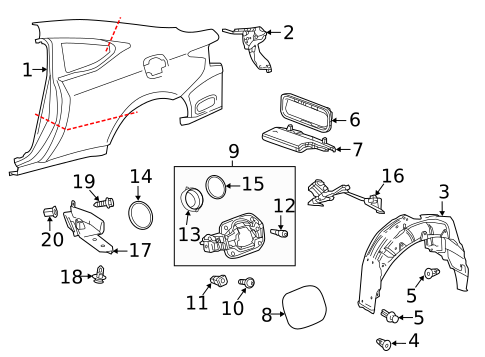 Fuel Door for 2020 Lexus RC F #0