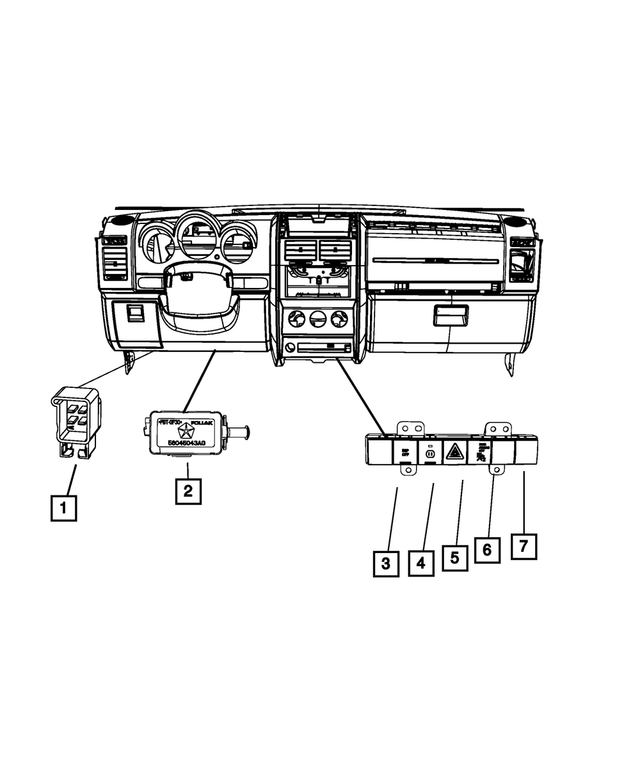 4602560AJ - Electrical: 6 Gang Switch for Mopar Image